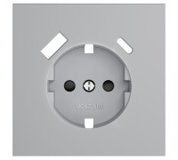 Накладка для розетки с заземлением и со шторками и 2хUSB type A и C Voltum S70 VLS001016