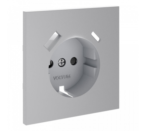 Накладка для розетки с заземлением и со шторками и 2хUSB type A и C Voltum S70 VLS001016