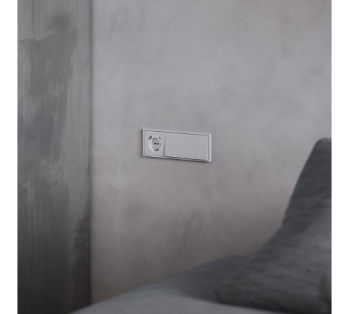 Накладка для розетки с заземлением и со шторками и 2хUSB type A и C Voltum S70 VLS001016