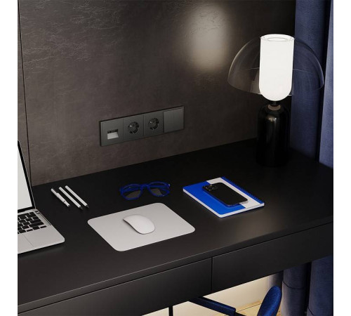 Выключатель двухклавишный без рамки Voltum S70 VLS020106