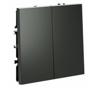 Выключатель двухклавишный без рамки Voltum S70 VLS020106