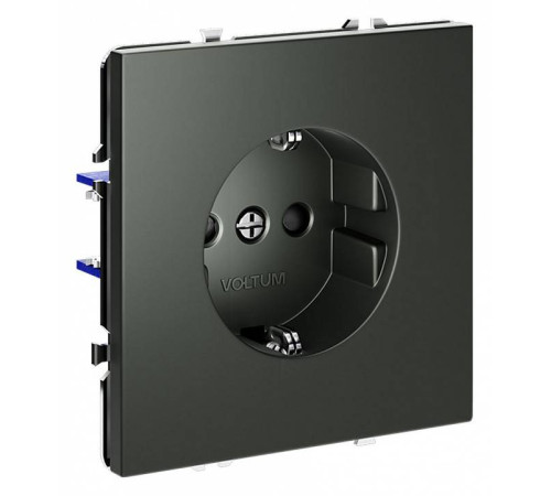 Розетка с заземлением и со шторкой, без рамки Voltum S70 VLS040206