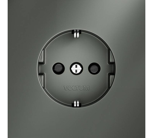 Розетка с заземлением и со шторкой, без рамки Voltum S70 VLS040206