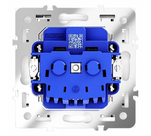 Розетка с заземлением и со шторкой, без рамки с крышкой Voltum S70 VLS040301