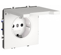 Розетка с заземлением и со шторкой, без рамки с крышкой Voltum S70 VLS040302