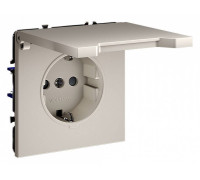 Розетка с заземлением и со шторкой, без рамки с крышкой Voltum S70 VLS040303