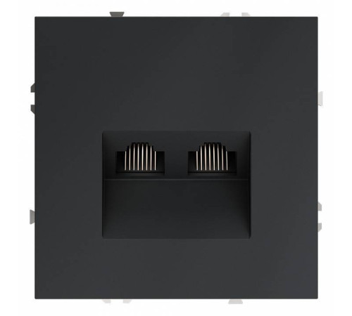 Розетка двойная Ethernet RJ-45 без рамки Voltum S70 VLS060207