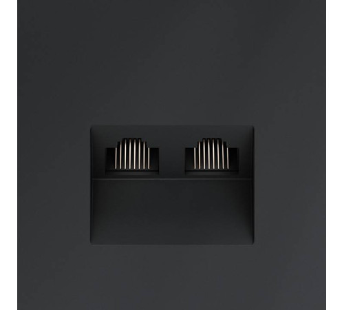 Розетка двойная Ethernet RJ-45 без рамки Voltum S70 VLS060207