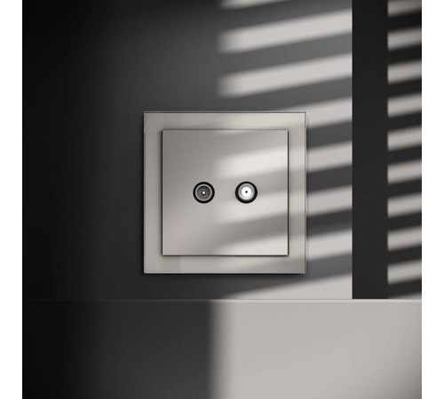ТВ-розетка и SAT-розетка оконечная без рамки Voltum S70 VLS060403