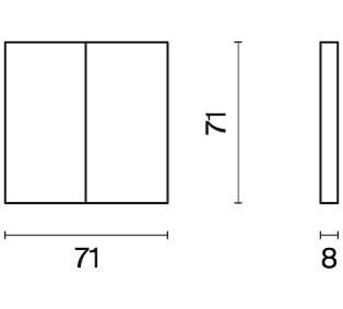 Клавиши для выключателя двухклавишного Voltum S70 METAL VLSM000310