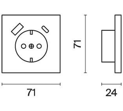 Накладка для розетки с заземлением и со шторками и 2хUSB type A и C Voltum S70 METAL VLSM001012