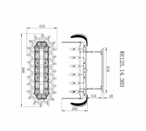 Подвесная люстра Wertmark Alexia WE125.14.303