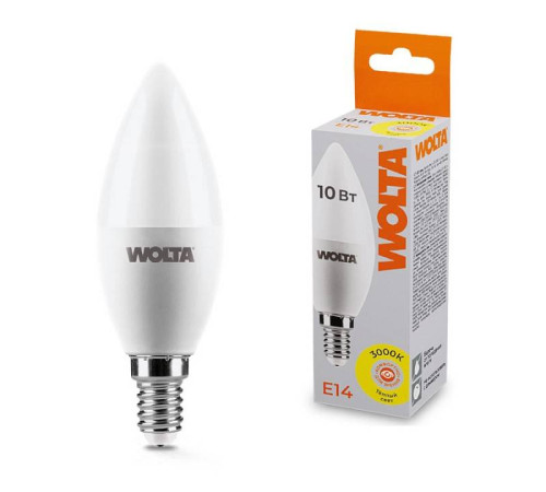 Лампа светодиодная Wolta E14 10Вт 3000K 25YC10E14