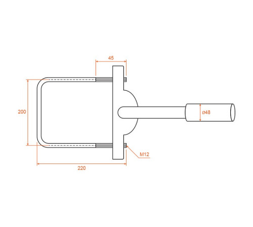 Крепление для фонарного столба Wolta К1П-03-035-1-012х06-С