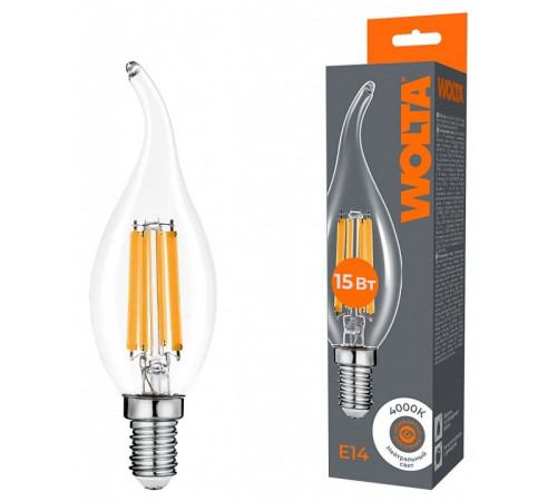 Лампа светодиодная Wolta E14 15Вт 4000K WF-CT35-15W4KE14