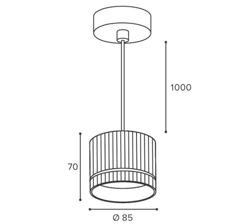 Подвесной светильник Wolta NIMB WSL-GX53/P18BG