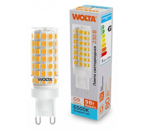 Лампа светодиодная Wolta G9 9Вт 6500K WSTD-JCD-9W6KG9-C