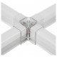 Соединитель угловой X-образный для модульных светильников Wolta WTB-WBT-X-01