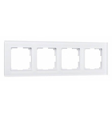 Рамка на 4 поста Werkel Favorit (белый матовый, стекло) W0041105 Favorit (белый матовый, стекло)