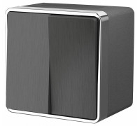 Выключатель двухклавишный влагозащищенный Werkel Gallant (графит рифленый) W5020204 Gallant (графит рифленый)