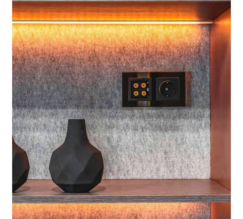 Рамка на 2 поста Werkel Favorit (черный) W0021108