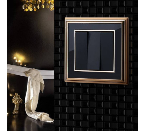 Выключатель трехклавишный без рамки Werkel черный матовый W1130008 (черный матовый)