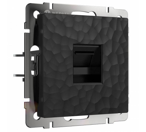 Розетка Ethernet RJ-45 Werkel Hammer без рамки черная W1281008