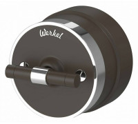 Выключатель одноклавишный с корпусом Werkel Vintage мокко, хром W5812052