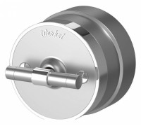 Выключатель одноклавишный с корпусом Werkel Vintage серебро, хром W5812054