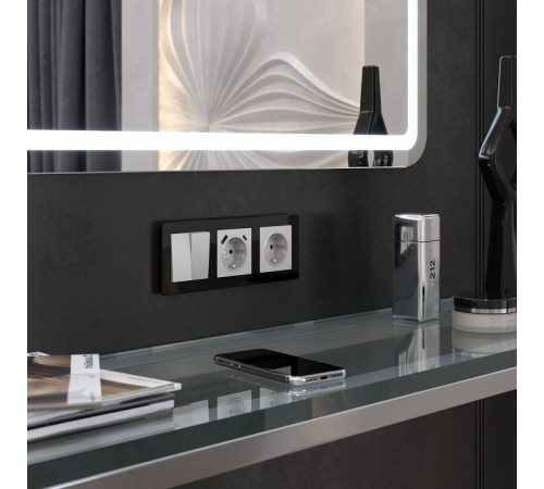 Рамка на 3 поста Werkel Acrylic черный W0032708