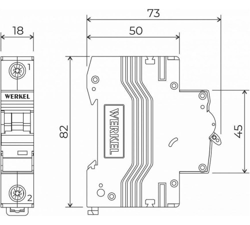 Автоматический выключатель 1P Werkel Автоматические выключатели W901P104