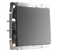 Выключатель проходной одноклавишный без рамки Werkel графит матовый W1112064