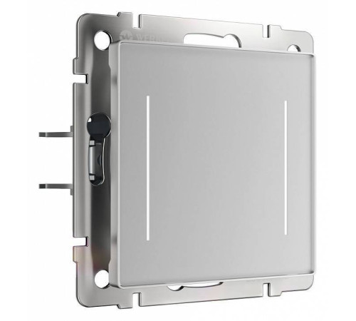 Выключатель сенсорый двухклавишный с подсветкой, без рамки Werkel серебряные W4522006