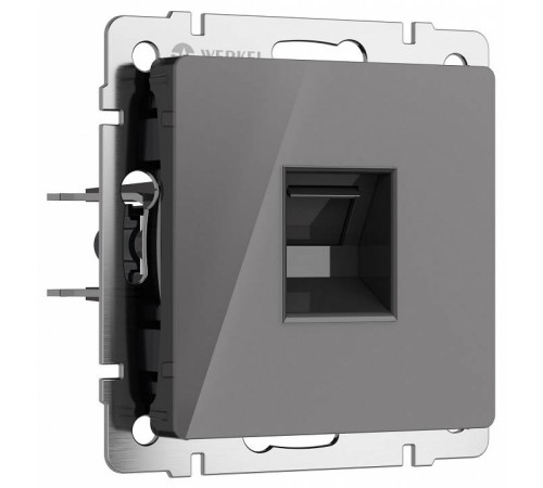 Розетка Ethernet RJ-45 без рамки Werkel Графит акрил W1181044