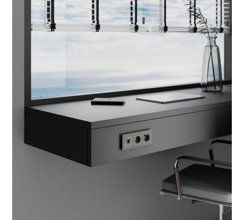 Розетка Ethernet RJ-45 без рамки Werkel Графит акрил W1181044