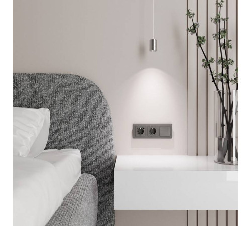 Клавиша для выключателя перекрестного Werkel Графит акрил W1119044