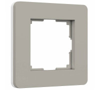 Рамка на 1 пост Werkel Split дымчатый/белый, soft-touch W0013067