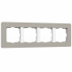 Рамка на 4 поста Werkel Split дымчатый/белый, soft-touch W0043067