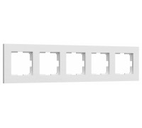 Рамка на 5 постов Werkel Slab белый софт W0052961