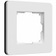 Рамка на 1 пост Werkel Split белый/черный, soft-touch W0013068