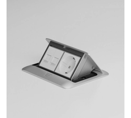 Розетка с заземлением и со шторкой модульная Werkel белый a069368