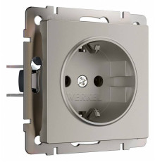 Розетка с заземлением, без рамки Werkel дымчатый W1271004