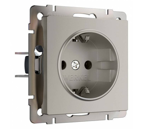 Розетка с заземлением, без рамки Werkel дымчатый W1271004