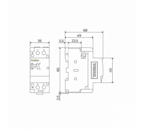 Контактор двухмодульный Werkel Контакторы W942M63O