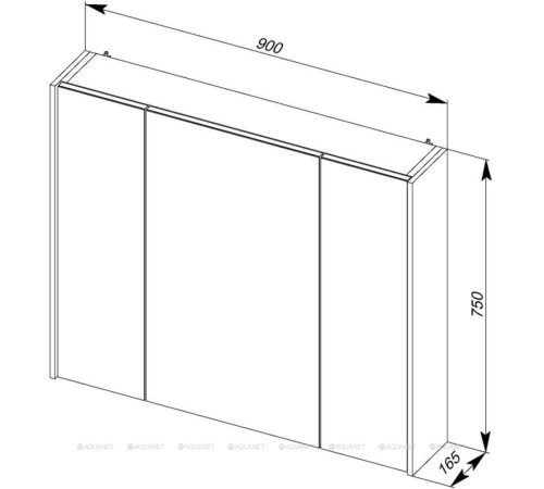 Зеркало Aquanet Латина 90 белый 00179605