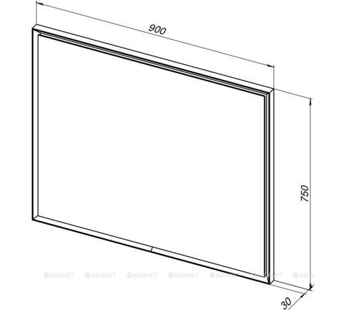 Зеркало Allen Brau Activity 90 см папирус матовый 1.340028.PWM