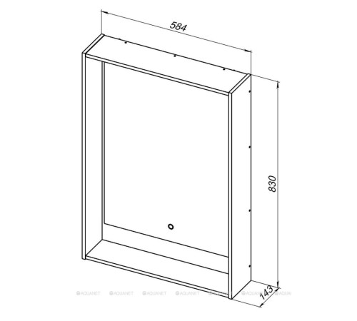 Зеркало Aquanet Милан 60 LED дуб серый 00306382
