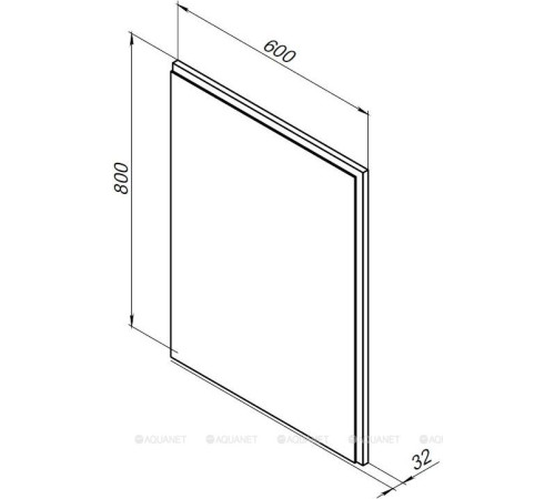 Зеркало Aquanet Nova Lite 60 дуб рустикальный 00249510