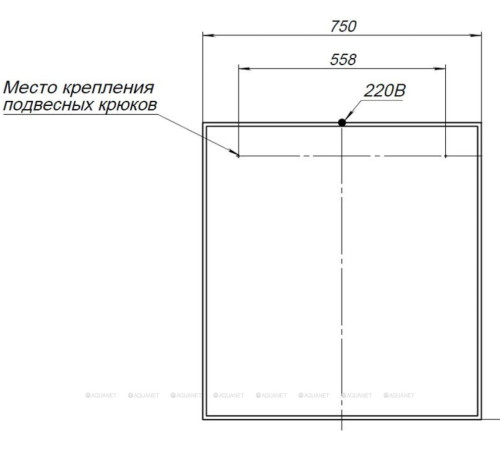 Зеркало Aquanet Nova Lite 75 дуб рошелье 00242258