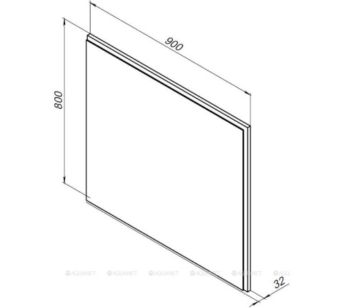 Зеркало Aquanet Nova Lite 90 дуб рошелье 00242263